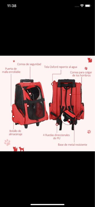 Mochila transportín para perros