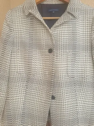 Chaqueta Adolfo Dominguez Beige/Gris Talla 40