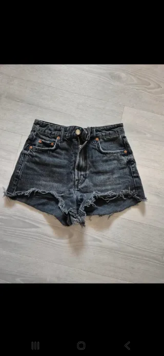 Shorts Zara Denim Nero Taglia XS