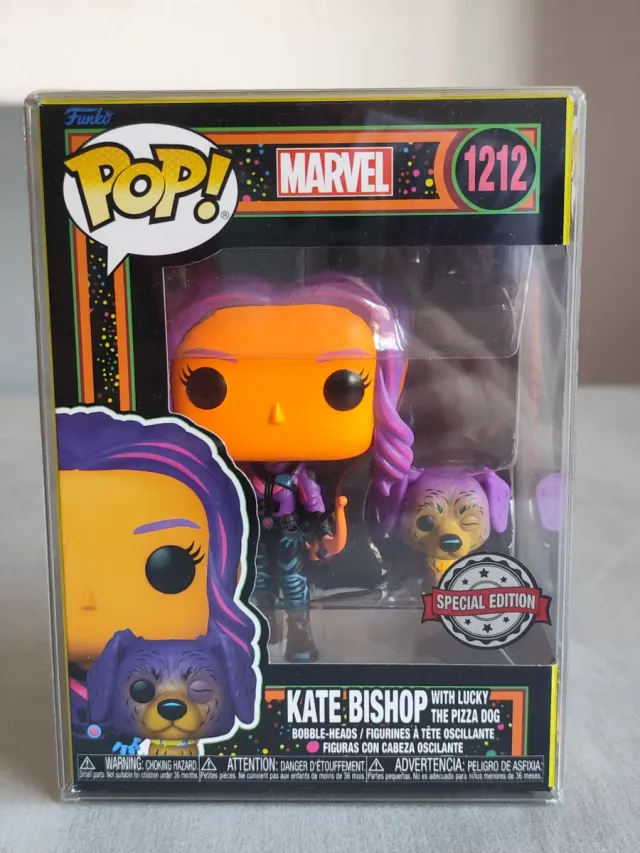 Funko Pop! Marvel Kate Bishop 1212 con Lucky BL