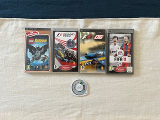 Lote 4 juegos PSP: LEGO Batman, F1, F1 06, FIFA 11