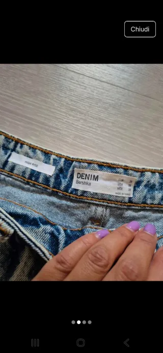 Shorts in denim Bershka taglia M