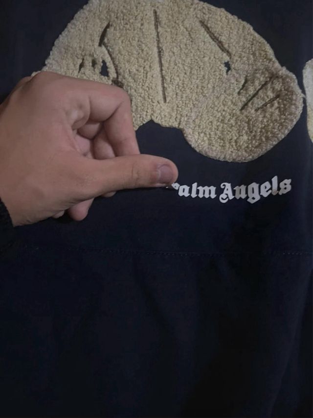 Felpa Palm Angels Orso Beige Nero