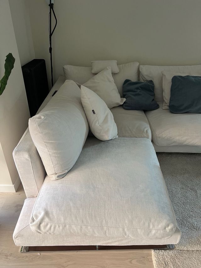 Alta Gama Sofá Chaise Longue Blanco.