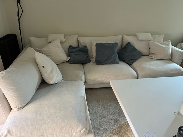 Alta Gama Sofá Chaise Longue Blanco.