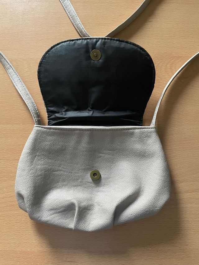 Mini Bolso Beige Piel Trenzado