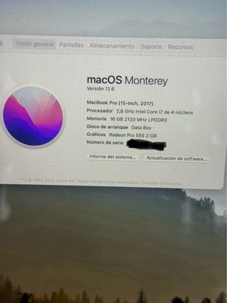 MacBook Pro 15 Pulgadas TouchBar 2017