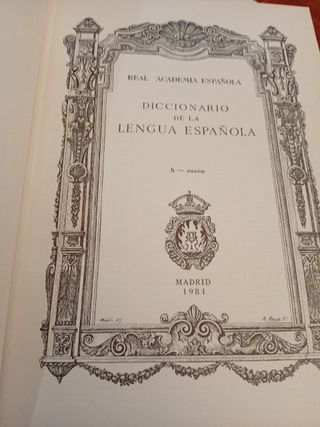 Diccionario de La Lengua Española 1984