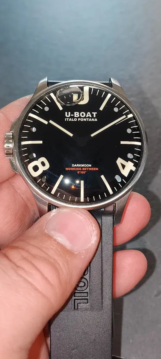 U-BOAT Darkmoon 8463/B Nero Liquido Swiss-Made