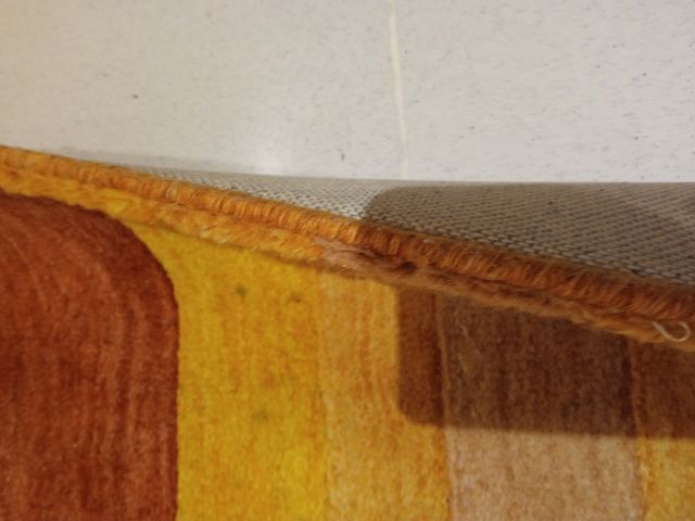 Alfombra de Pasillo Rayas Marrón y Amarillo