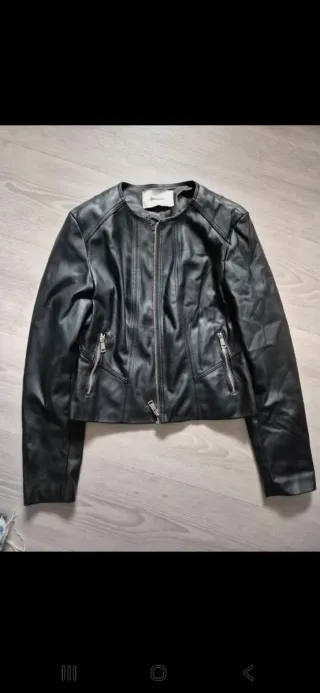 Giacca ecopelle Stradivarius collo coreana