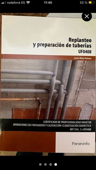 Libros certificado de profesionalidad fontanería.