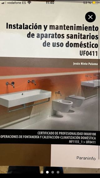 Libros certificado de profesionalidad fontanería.