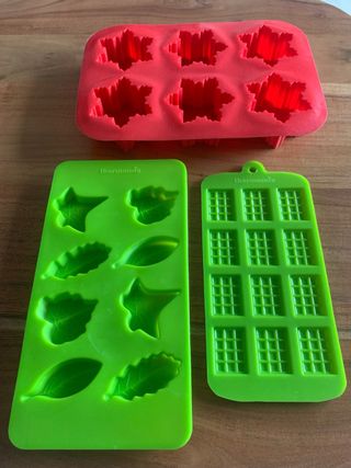 Moldes Silicona Thermomix Hojas y Cuadrados