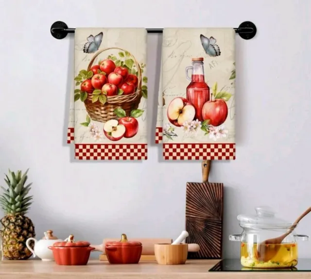 Coppia strofinacci con mele e sidro