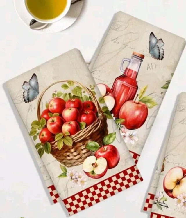 Coppia strofinacci con mele e sidro