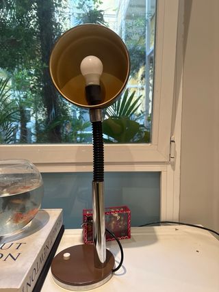 Flexo Vintage Marrón y Plata - Diseño 70s