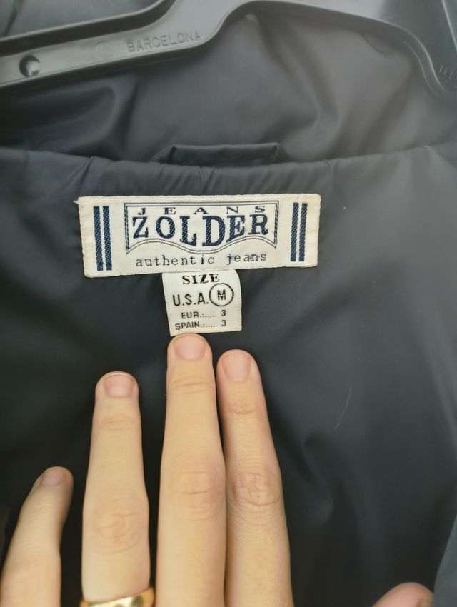 Abrigo de plumas negro Zolder