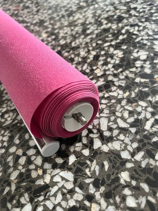Estor morado soportes metálicos más de 2m de largo