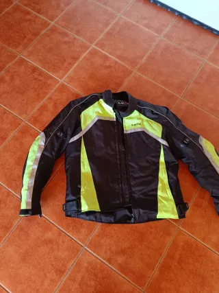 Chaqueta Moto Negra y Fluor Hombre XL
