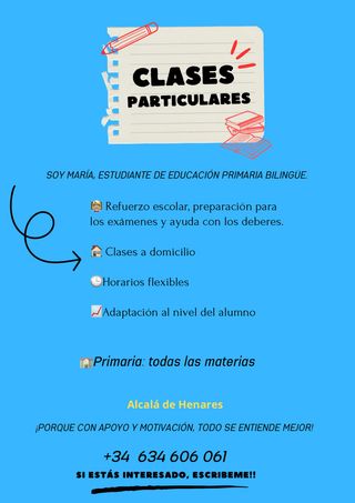 Clases particulares primaria en Alcalá de Henares