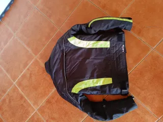 Cazadora Moto Mujer Negra y Verde talla S