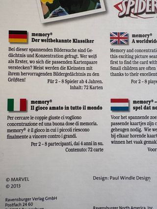 Kit 2 Memory Ravensburger Super Mario Spider-Man