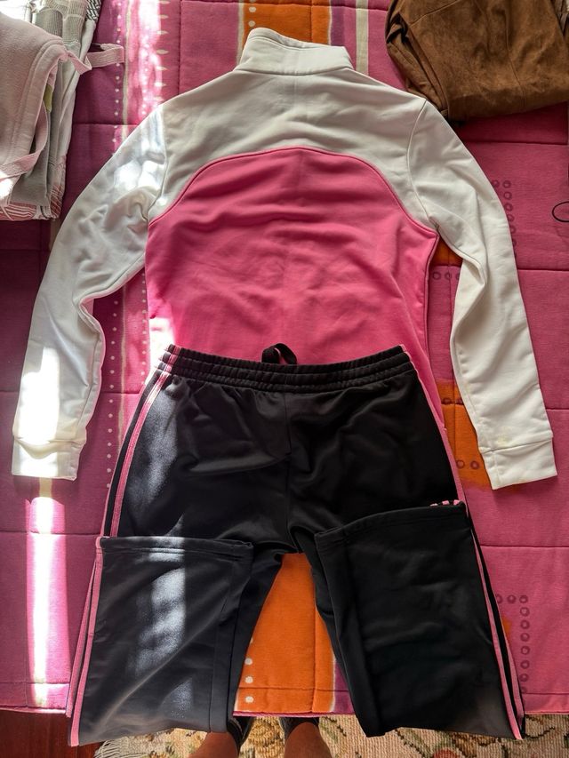 Conjunto Adidas Chándal Mujer Rosa y Blanco