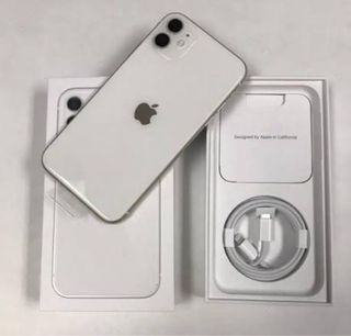 iPhone 11 bianco argento + cavo Apple per cuffie