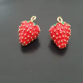 Abalorios fresa esmaltados