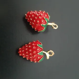 Abalorios fresa esmaltados