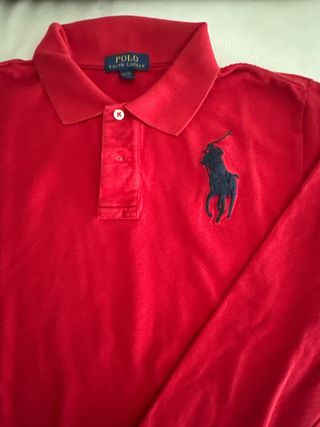 Polo Ralph Lauren manga larga rojo Talla M