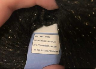 3 Gomitoli Lana Gatto Ural Nero lurex