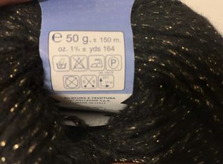 3 Gomitoli Lana Gatto Ural Nero lurex