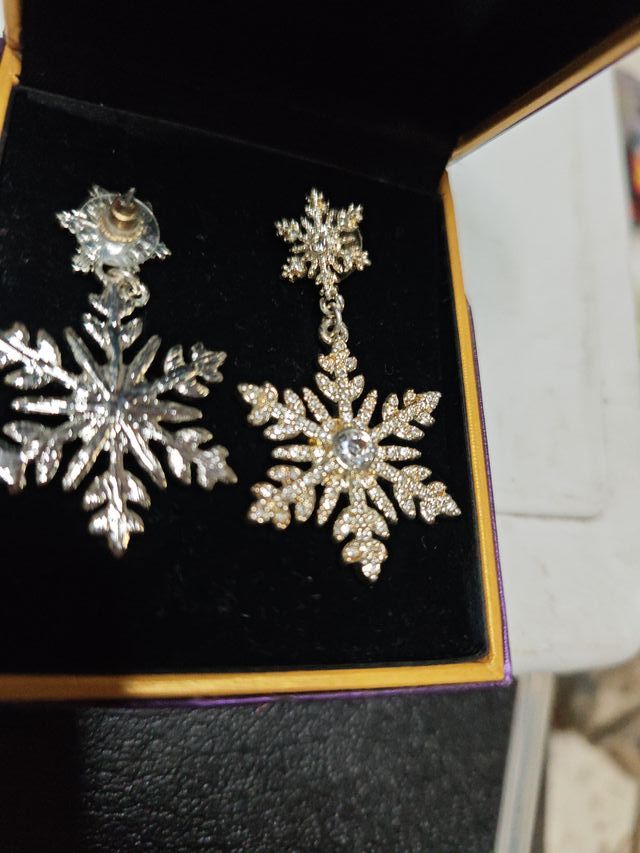 Pendientes Copo Nieve Colgantes
