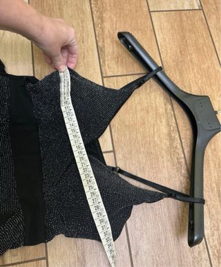 Vestito S nero e argento scintillante per feste 