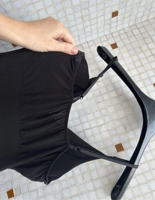 Vestito S nero e argento scintillante per feste 