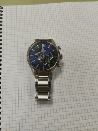 Reloj Festina Azul y Plateado Caja y Papeles