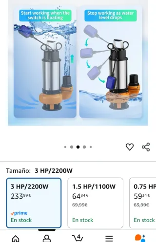 Bomba  VEVOR 2200 de potencia