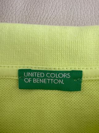 Polo Benetton niño amarillo FLUOR 