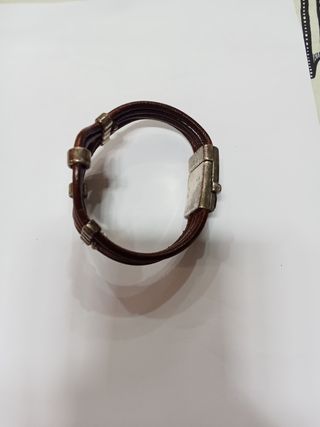 Pulsera de Plata y Cuero