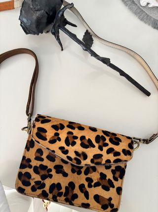 Bolso estampado leopardo, pelo 
