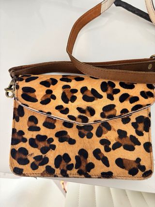 Bolso estampado leopardo, pelo 
