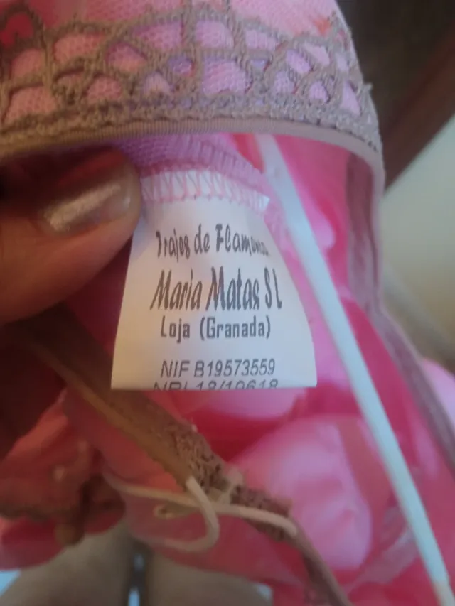 Vestido flamenca, gitana, niña Rosa, talla 4 años