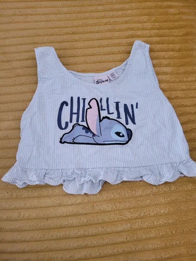 Blusa corta niña Disney Stitch