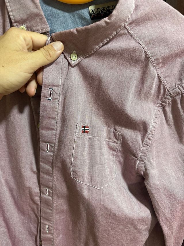 Camisa Napapijri rosa SLIM FIT