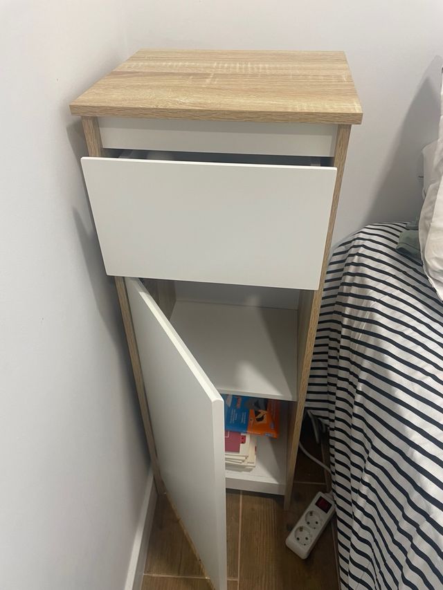 Mueble Armario Multifuncional Madera y Blanco