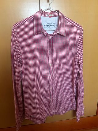 Camisa Pepe Jeans cuadros rojo y blanco