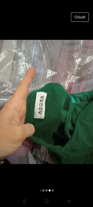 Vestito lungo elegante donna verde