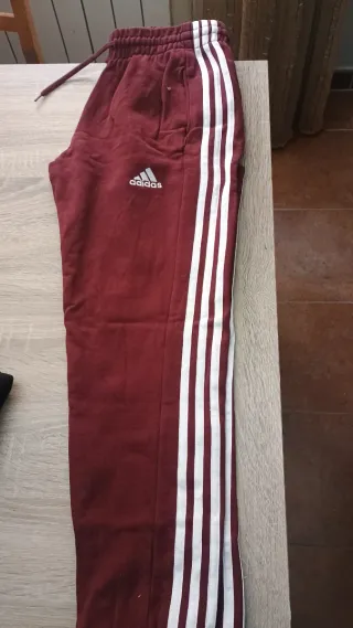 Pantalón chándal Adidas granate Talla S